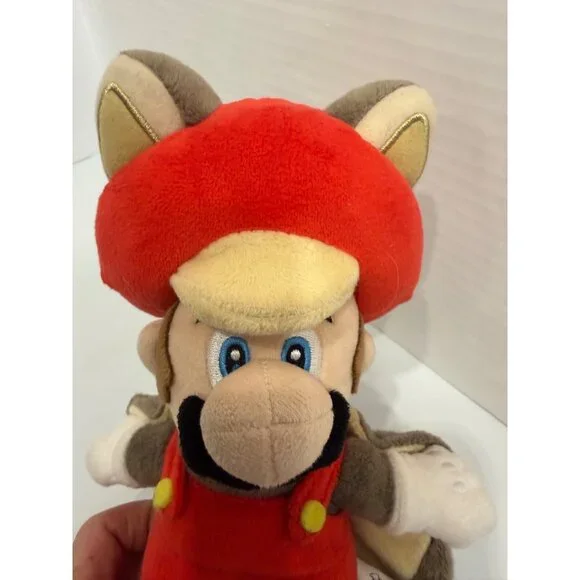 Super Mario Bros. Tanooki Mario Flying Squirrel Red Overalls 9" Buddy Nintendo - Picture 2 of 9
